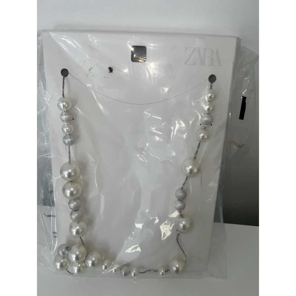 Zara  faux pearl necklace Open Box(…/b61)
